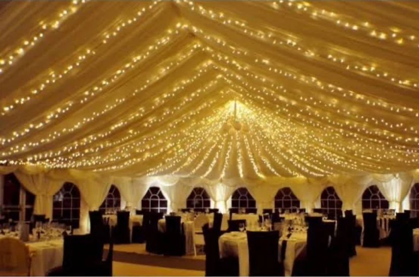 Fairy lights and festoon setup 10
