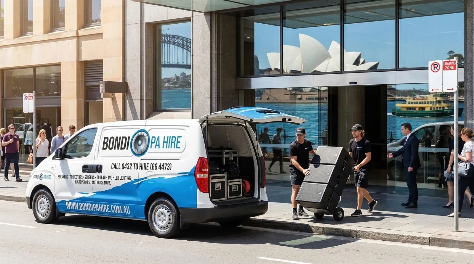 Bondi PA Hire delivery and setup in Sydney