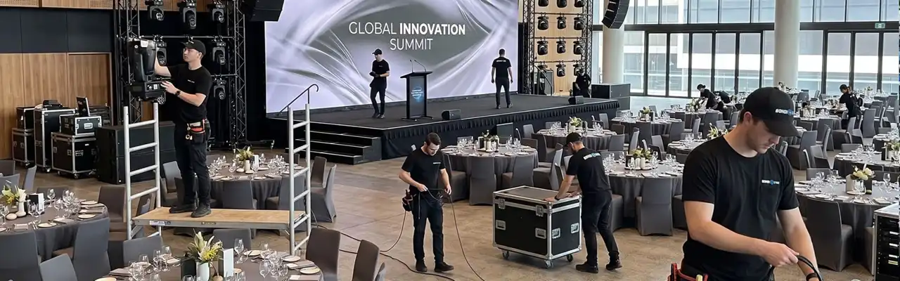 Bondi PA Hire Sydney equipment at an event