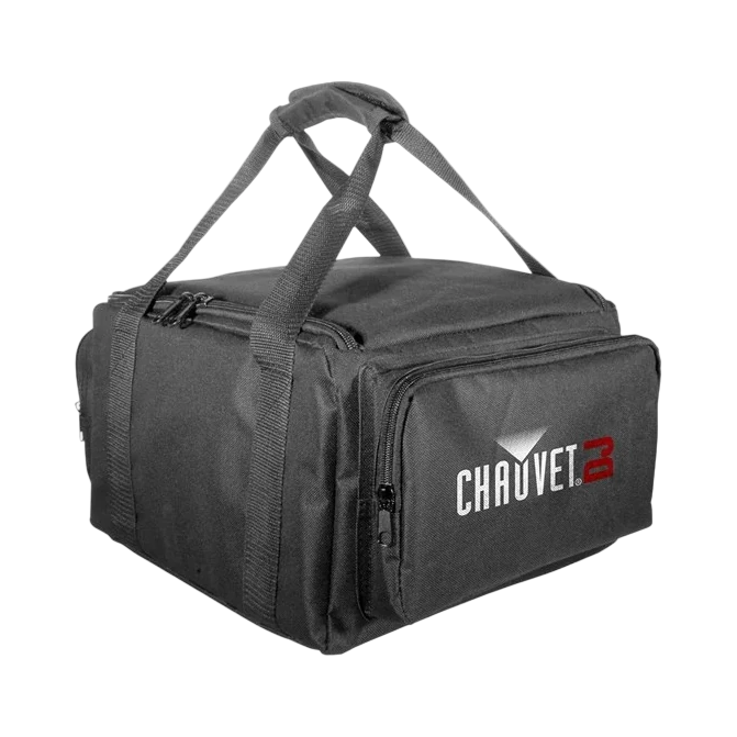 Bag of 4 x Wedge Tri Battery powered up-lights with bag and remote