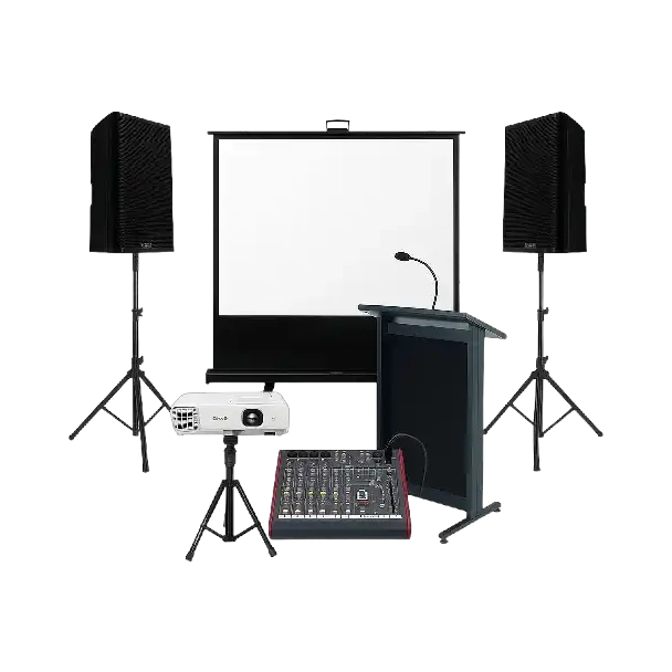 Conference Package with Projector and Pull Up Screen