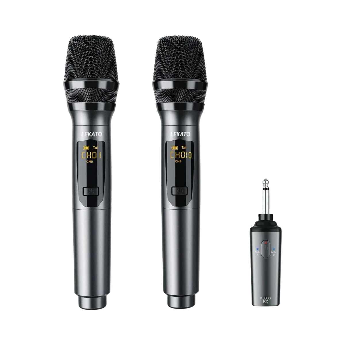 Dual Mic System: Wireless & Battery-Powered