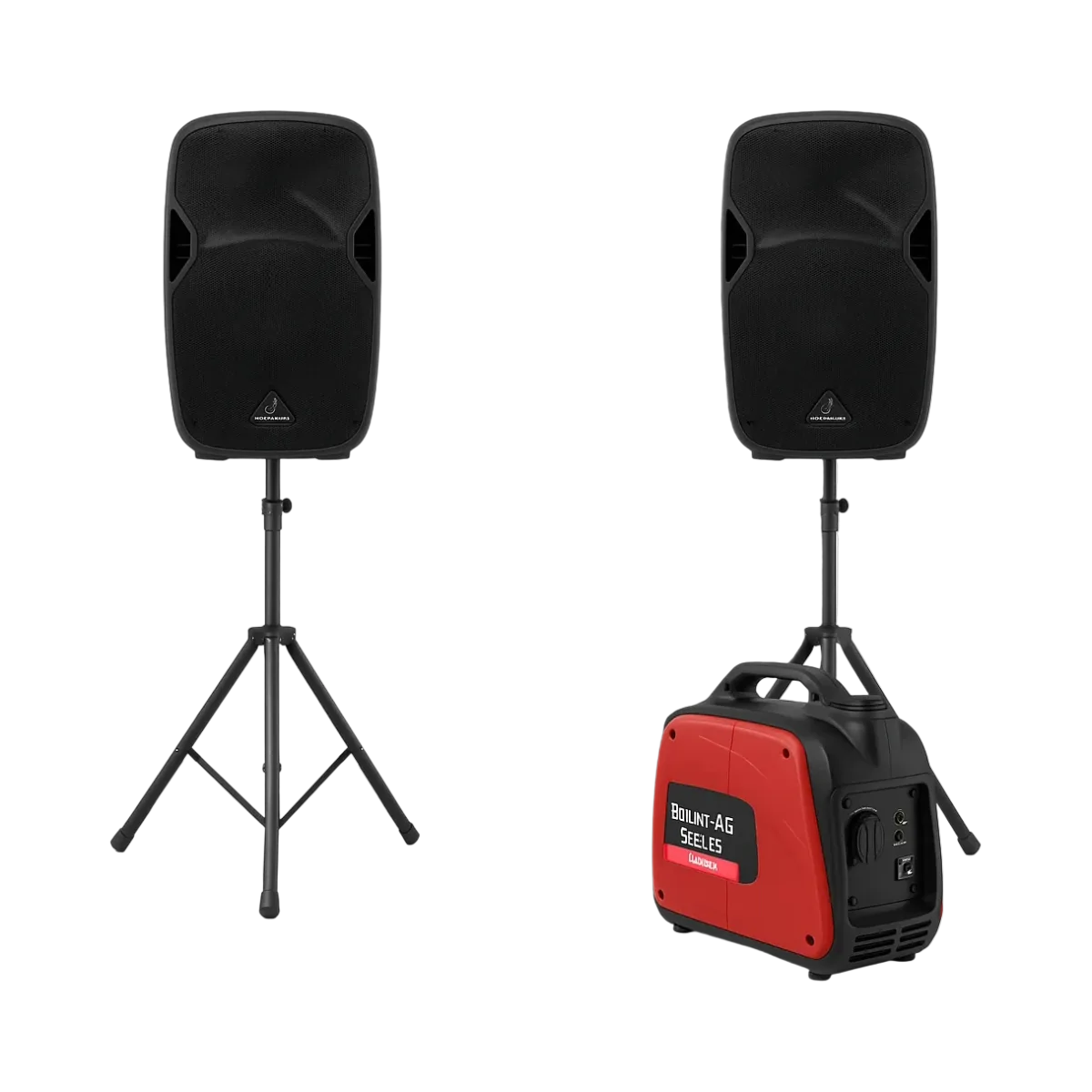 Generator and Powered Speaker Outdoor Party and DJ Package