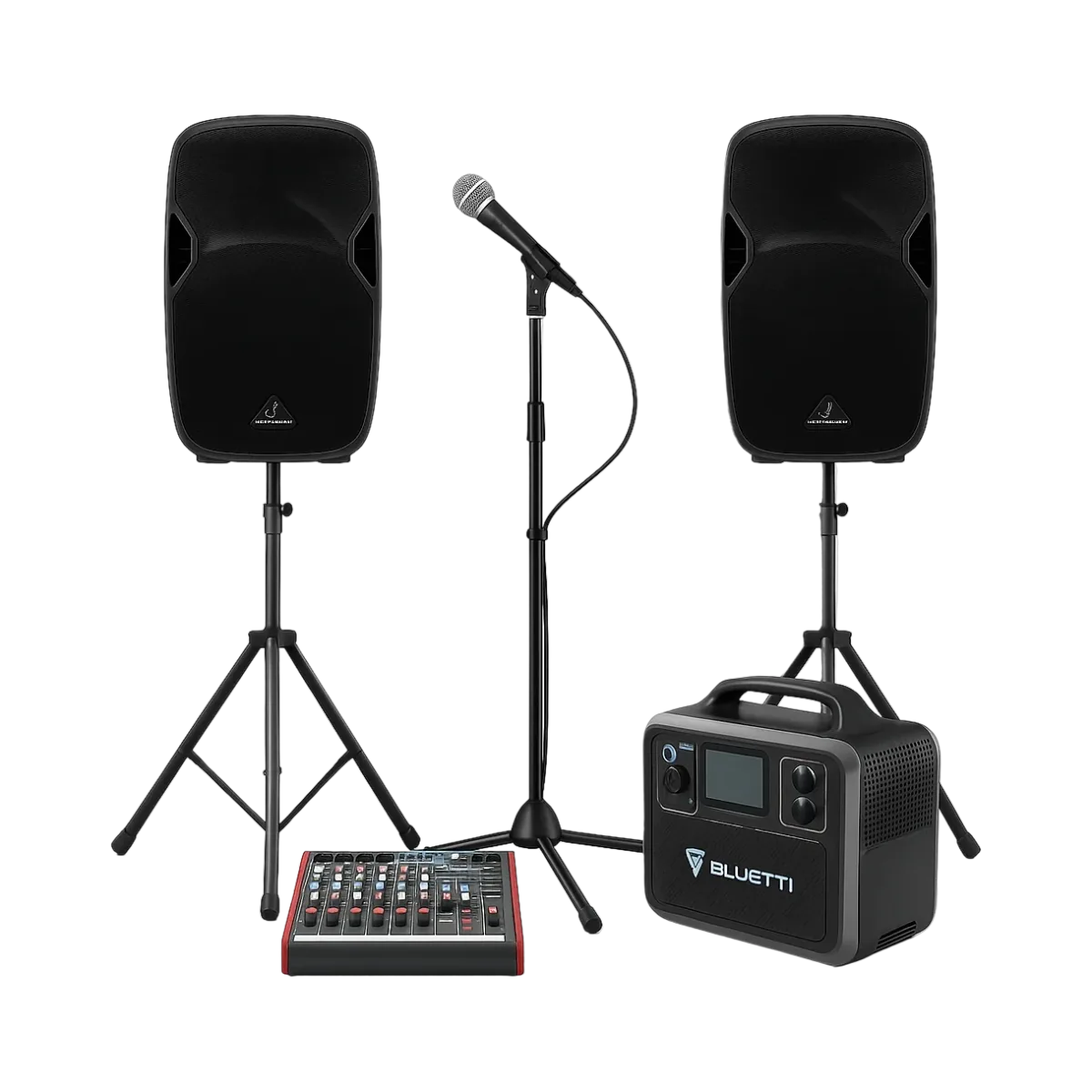Power Station and Powered Speaker Outdoor Band and Speech Package