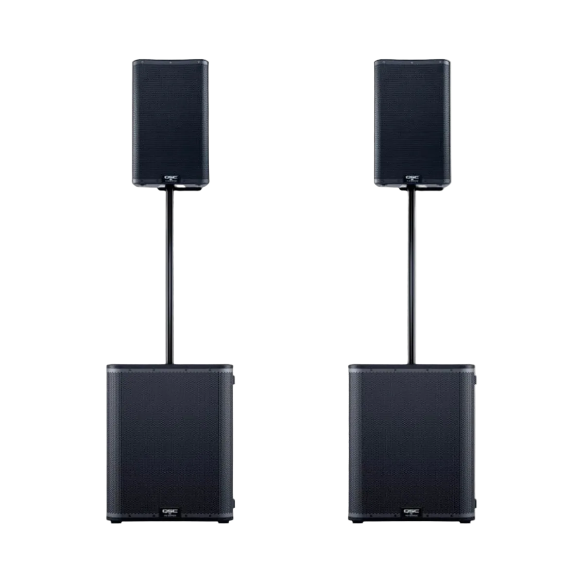 Powerful QSC K12.2 Setup with 18" Subs for DJs & Bands