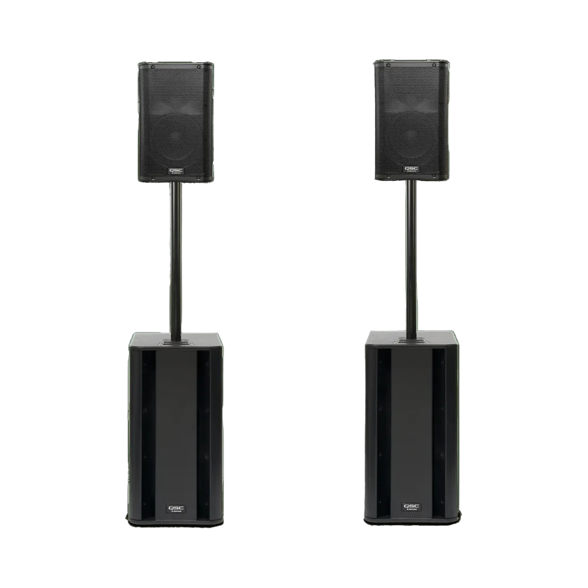 QSC K12.2 Medium Club DJ and Band Setup